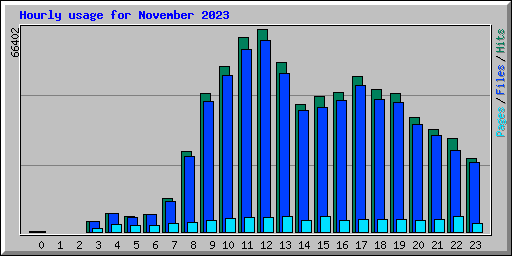 Hourly usage for November 2023