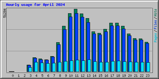 Hourly usage for April 2024